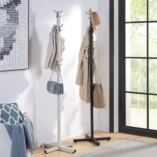 Classic Square Coat Rack With 12 Hooks