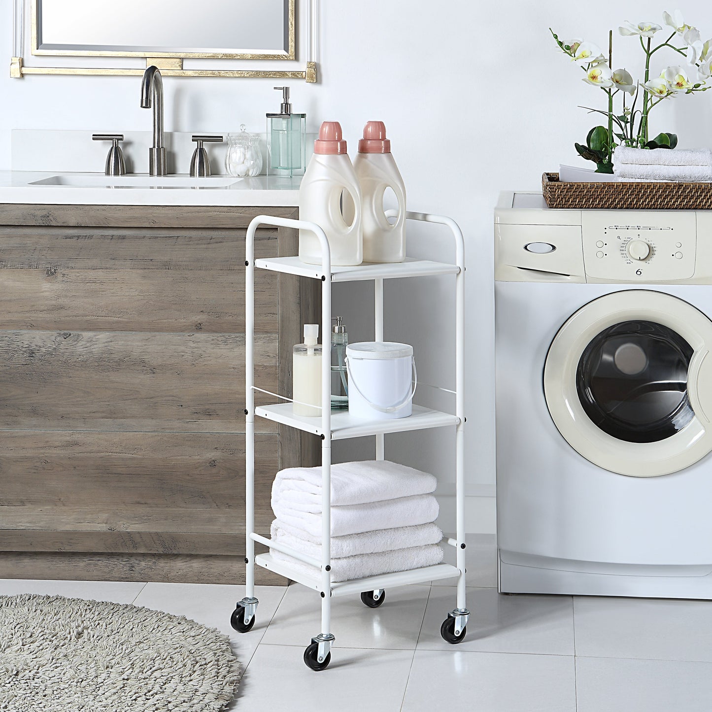 Classic 3 Tier Standard Square Rolling Cart