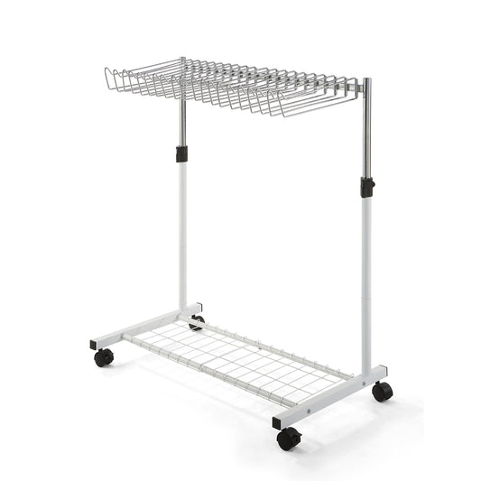 20 Pants/Jeans/Trouser Heigh Adjustable Rolling Trolley Cart