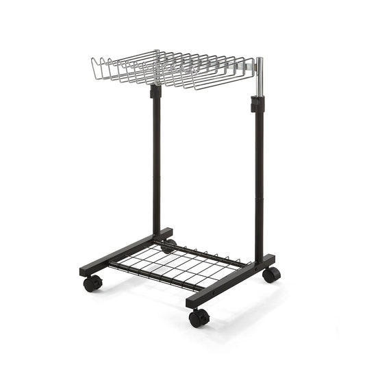 12 Pants/Jeans/Trouser Height Adjustable Rolling Trolley Cart
