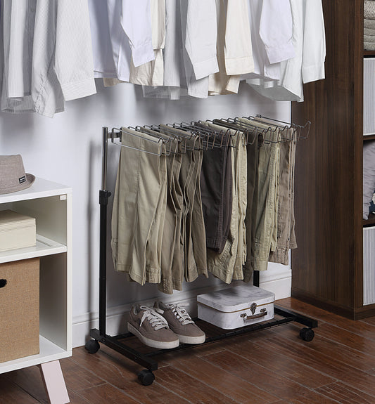 20 Pants/Jeans/Trouser Heigh Adjustable Rolling Trolley Cart