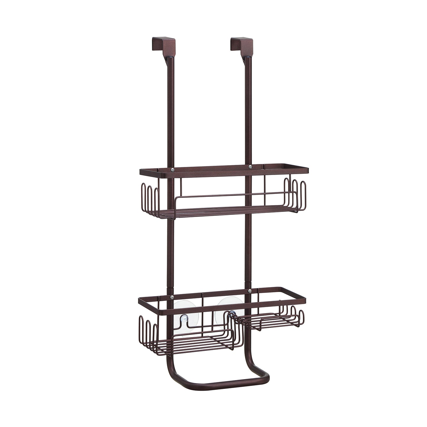 Classic Metal Bathroom Shower Caddy, Over Door Hanging Storage Organizer Basket(Standard)