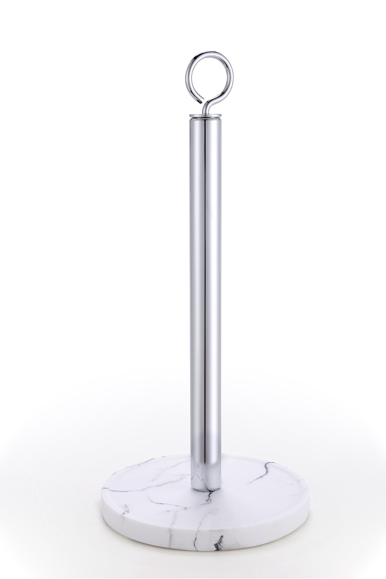 Heavy Weighted Faux Marble Paper Towel Holder Stand