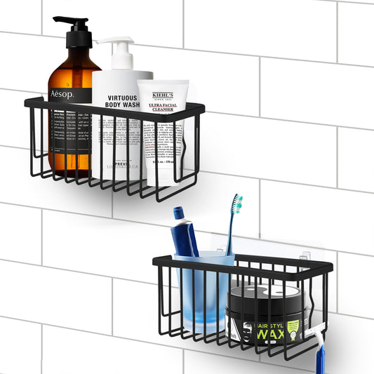 Adhesive Mount Classic NeverRust Aluminum Shower Caddy (Set of 2)