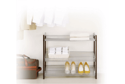 3 Teir Adjustable Mesh Shelf Storage Rack