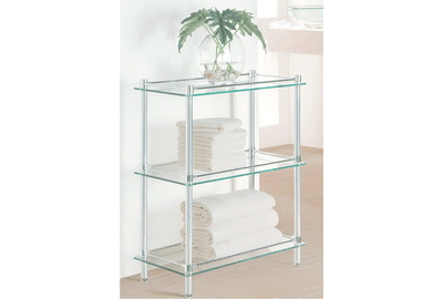 3 Tier Glass Shelf Rack