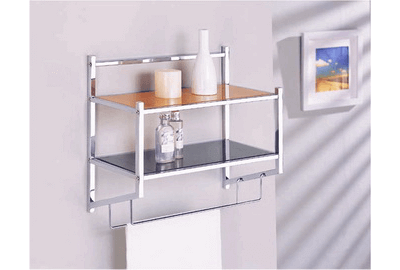 Square Tube Wall Mounting Bath Shelves