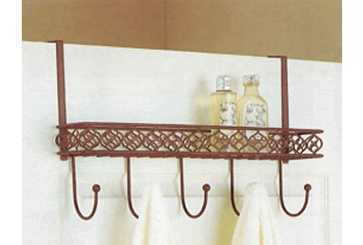 Overdoor Organizing Hooks with Tray