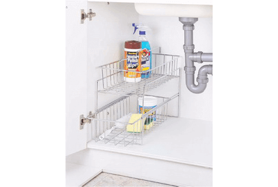 2-Tier Storage With Slide-Out Basket
