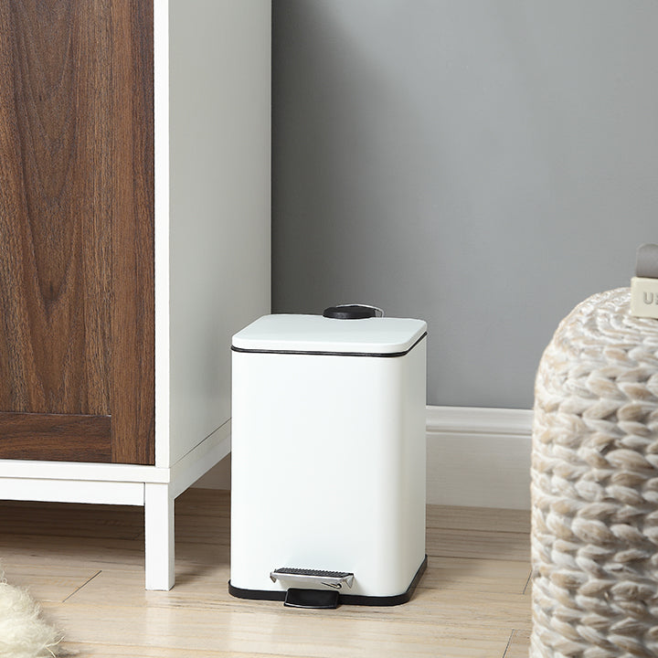 5 Liter / 1.32 Gallon Soft Close Square Waste Basket