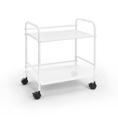 2-Tier Metal Rolling Utility Cart