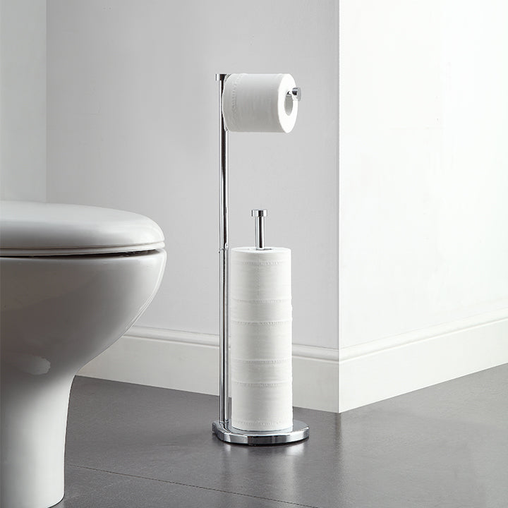 Classic Free Standing Toilet Paper Holder Stand