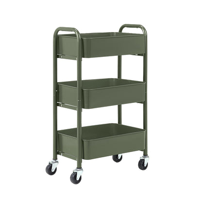 Metal Compact 3 Tier Rolling Cart