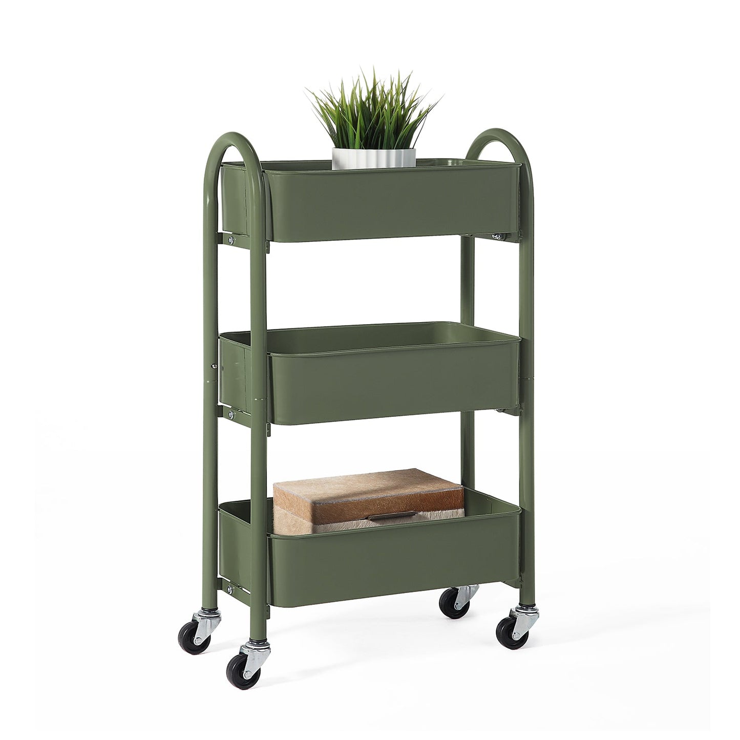 Slim Narrow Purpose 3 Tier Rolling Cart
