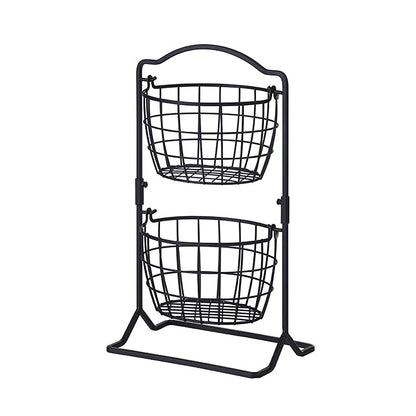 2 Tier Olive Countertop Fruit Basket