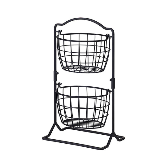 2 Tier Olive Countertop Fruit Basket