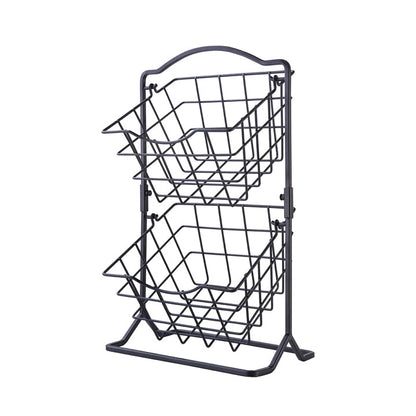 2-Tier Square Countertop Fruit Storage Basket