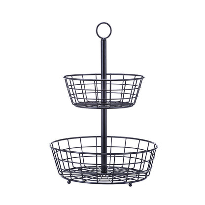 Tabletop 2-Tier Countertop Fruit Basket Stand