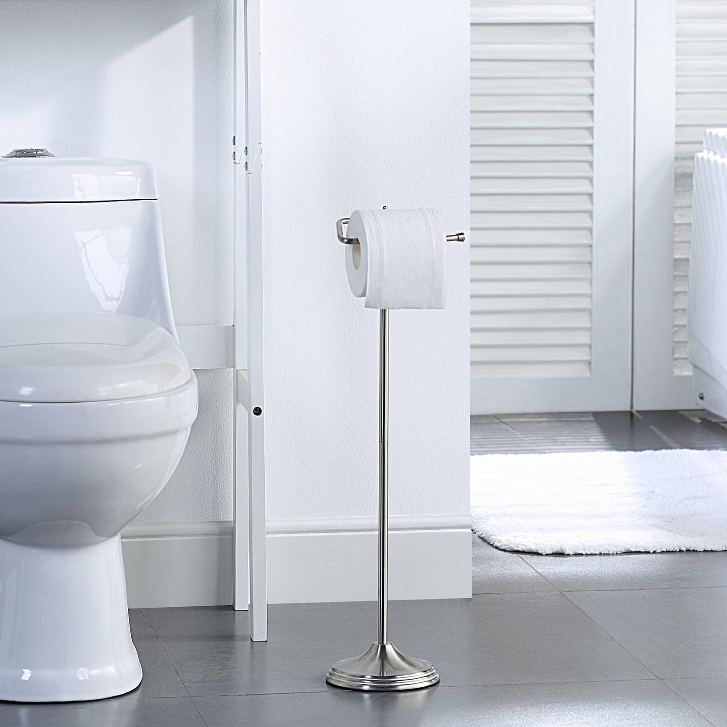 VVA Free Standing Toilet Tissue Paper Roll Holder