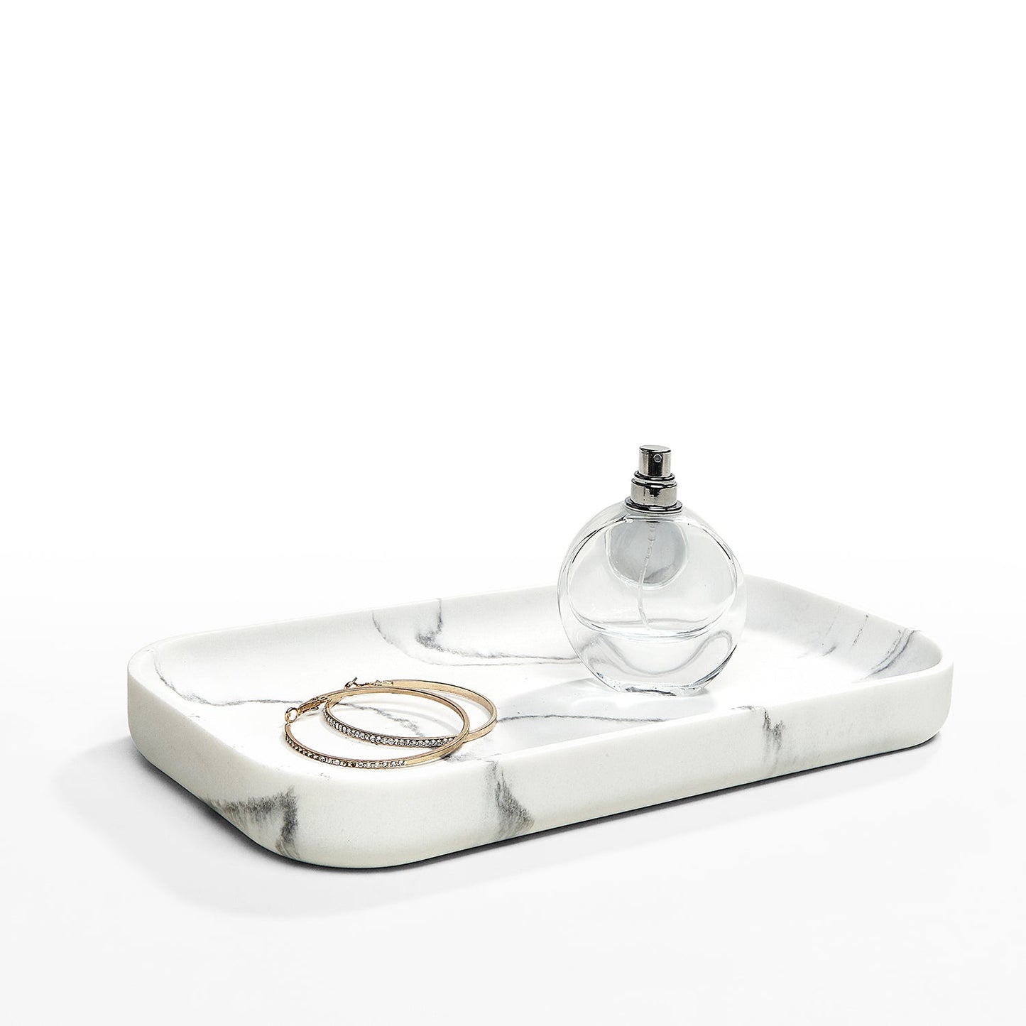 Classic Vanity Jewelry Organizer Resin Faux Tray