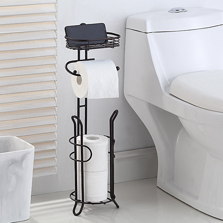 Heavyweight Toilet Tissue Paper Roll Storage Holder Stand