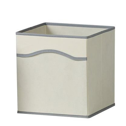 Classic Collapsible, Foldable Storage Fabric Cube Organizer Bin - Pack of 6