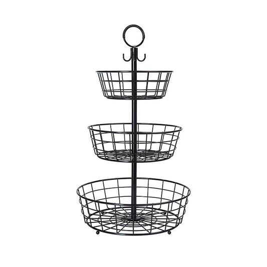 Countertop French Country 3 Tier Wire Basket Stand