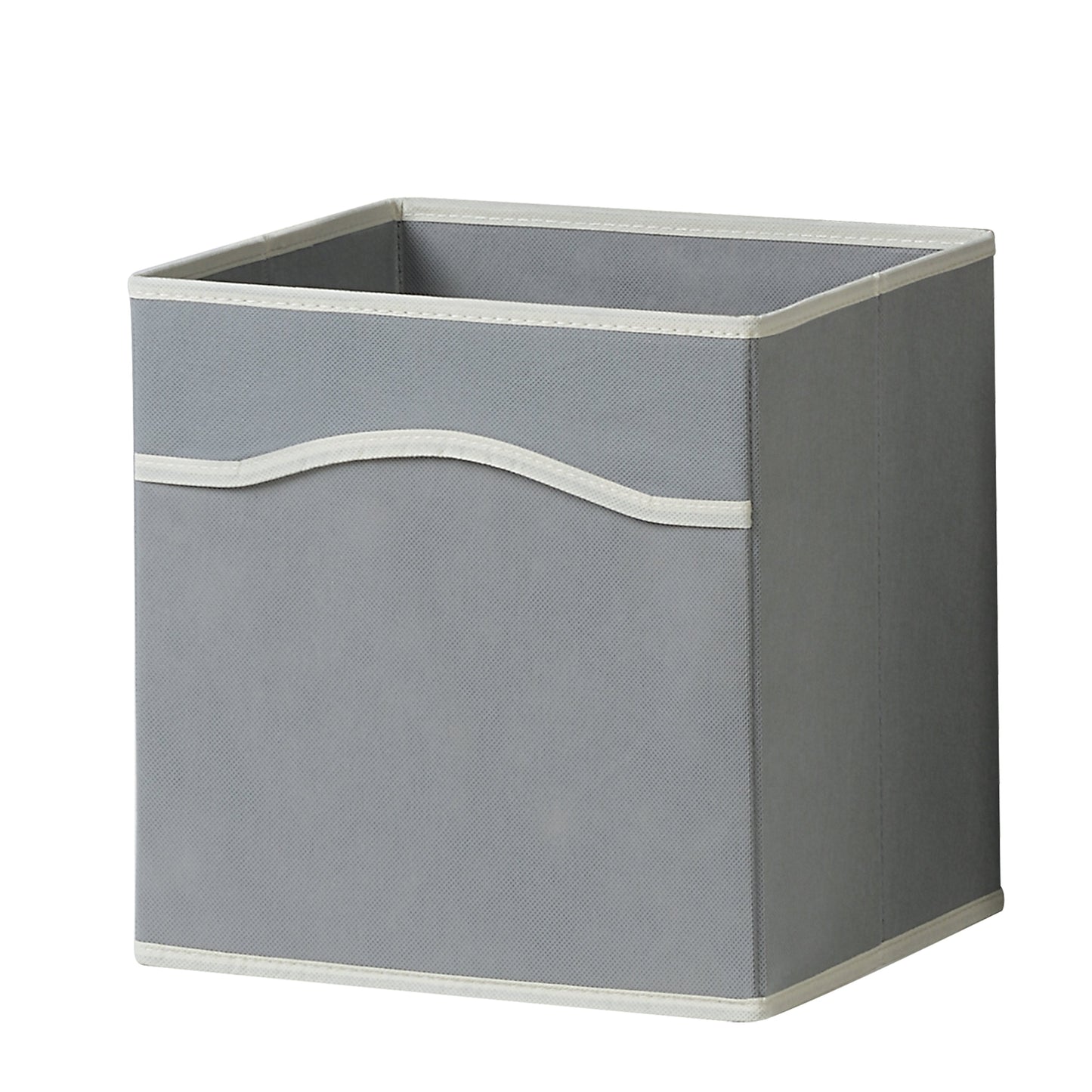 Classic Collapsible, Foldable Storage Fabric Cube Organizer Bin - Pack of 6