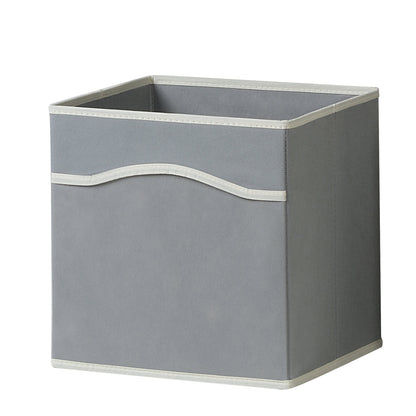 Classic Collapsible, Foldable Storage Fabric Cube Organizer Bin - Pack of 6