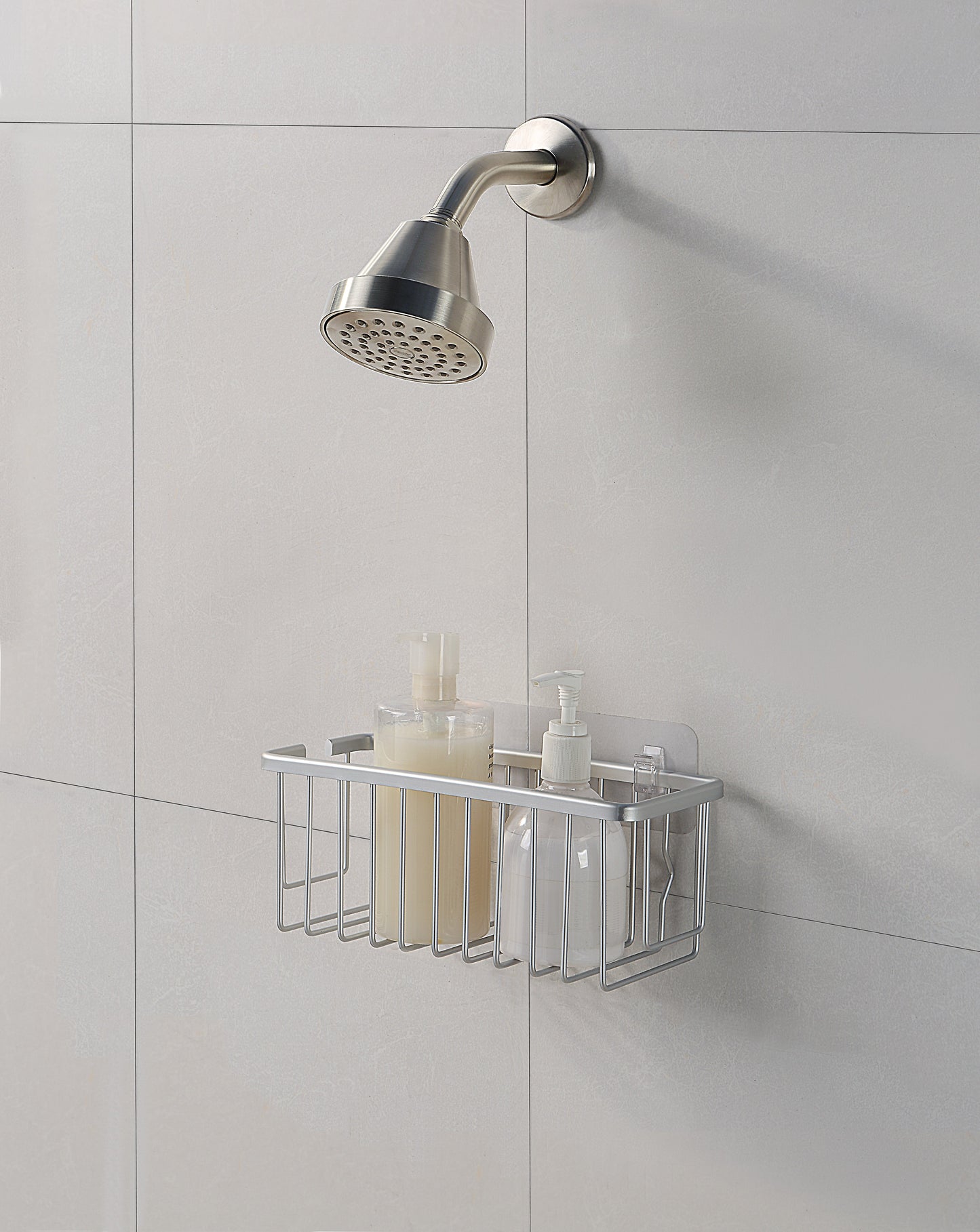 Adhesive Mount Classic NeverRust Aluminum Shower Caddy (Set of 2)