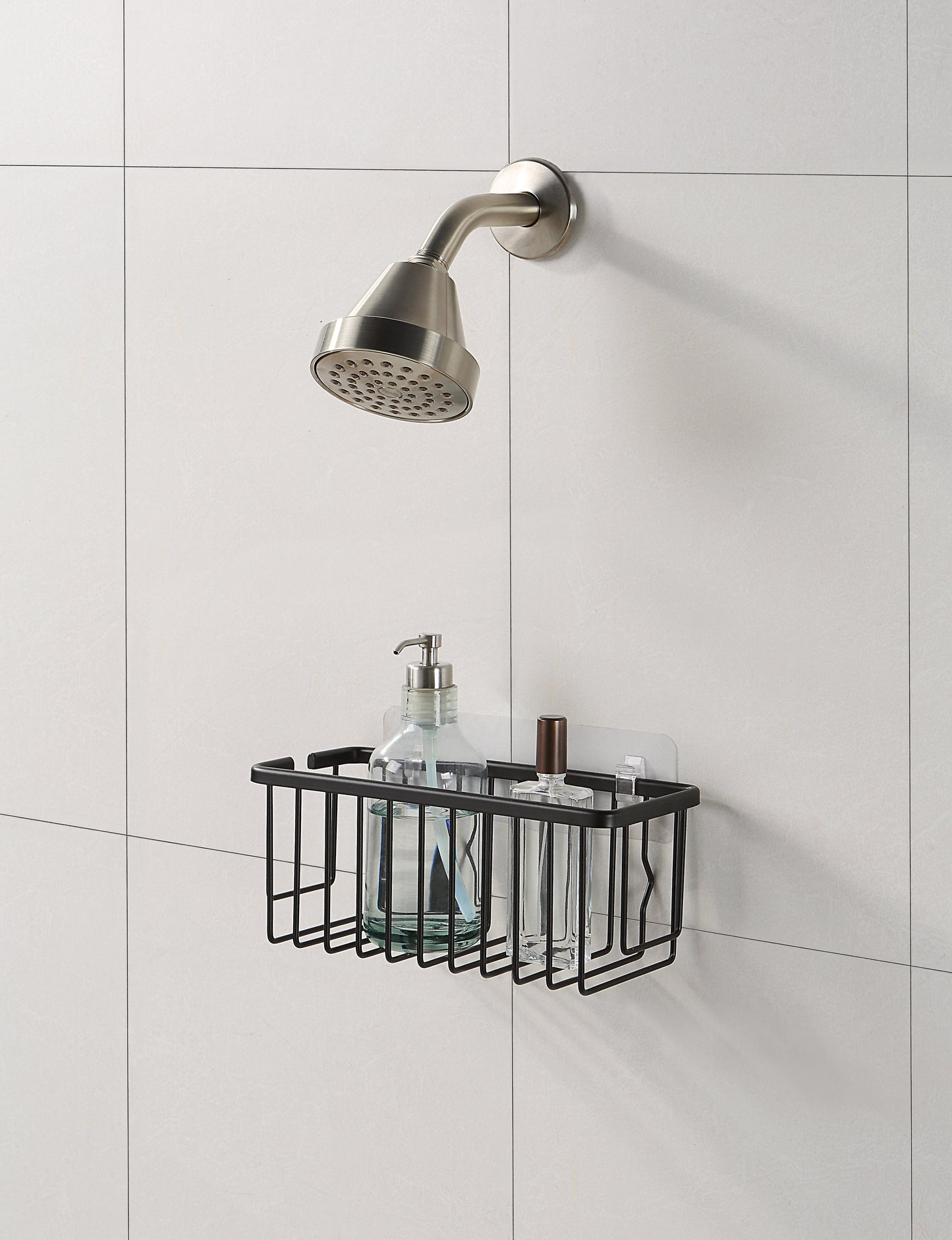 Adhesive Mount Classic NeverRust Aluminum Shower Caddy (Set of 1)