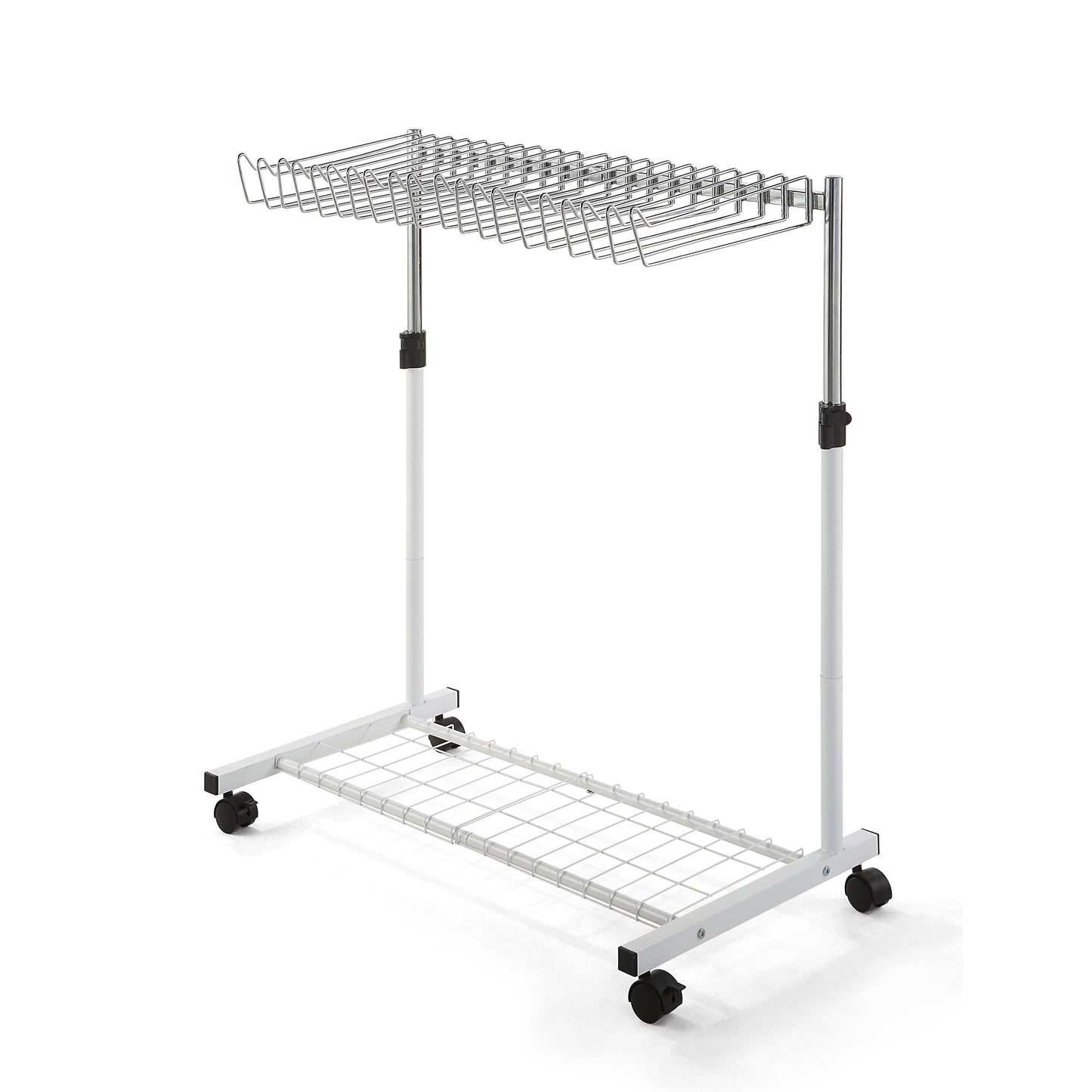 20 Pants/Jeans/Trouser Heigh Adjustable Rolling Trolley Cart