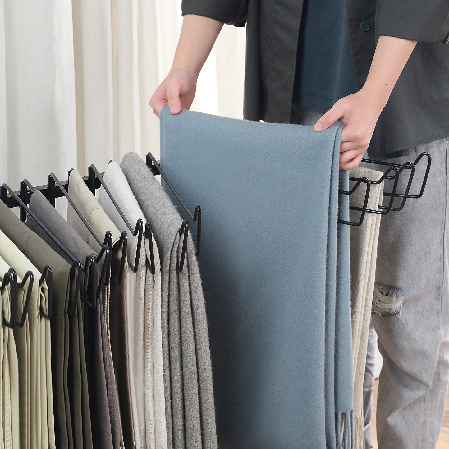 20 Pants/Jeans/Trouser Rolling Trolley Cart