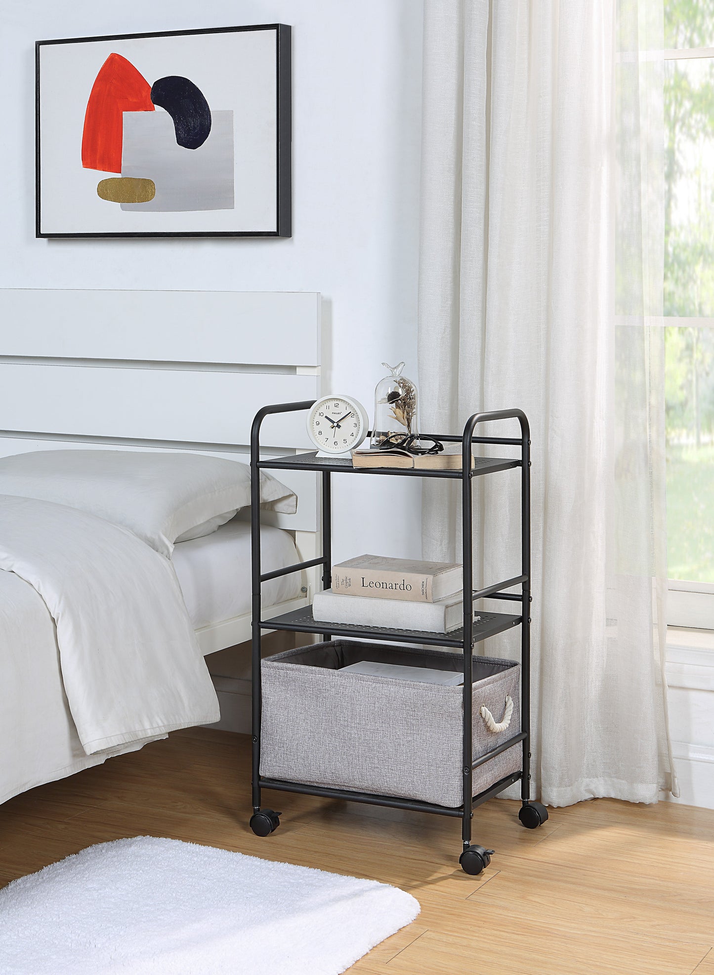 3-Tier Metal Rolling Utility Cart