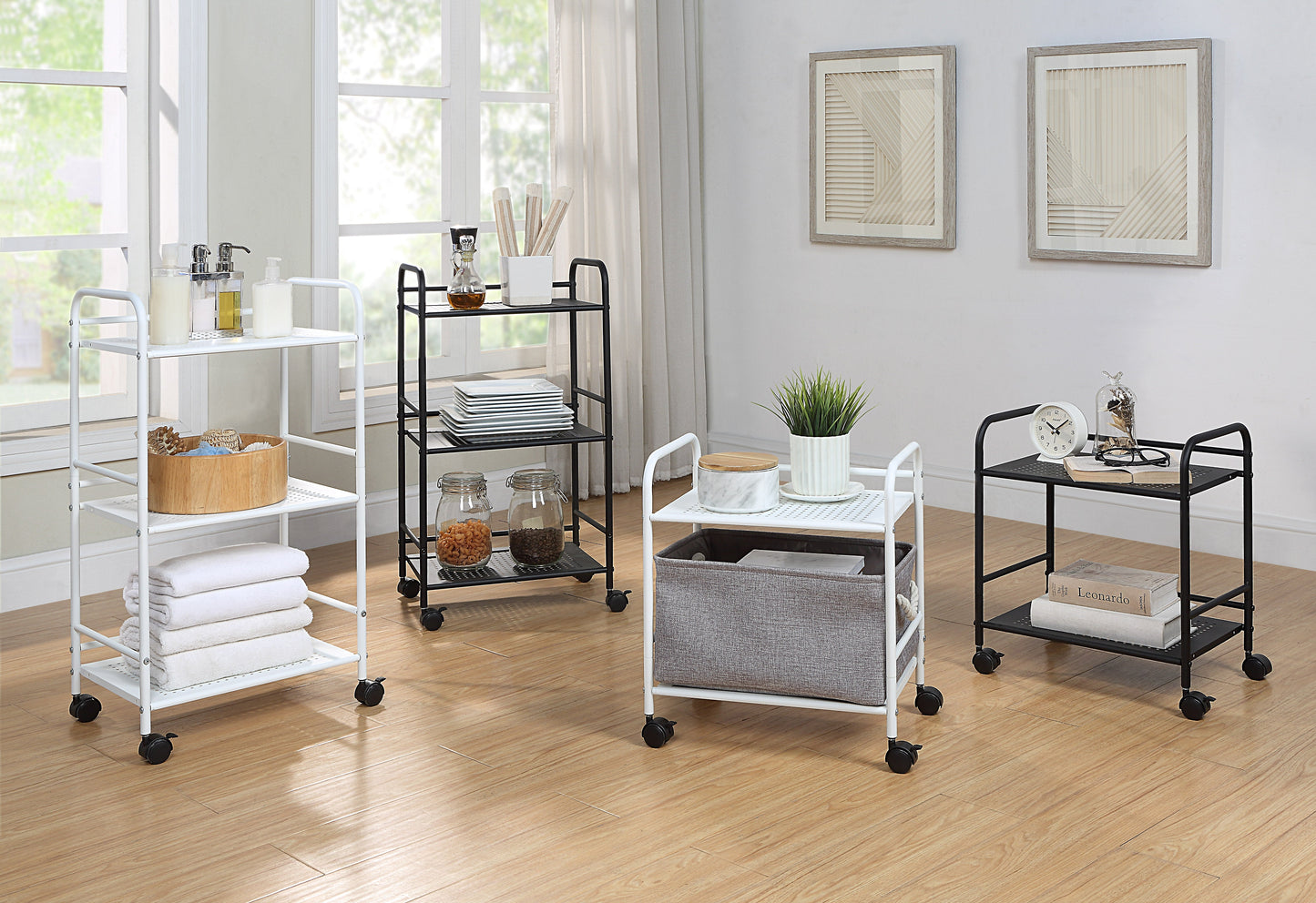 3-Tier Metal Rolling Utility Cart
