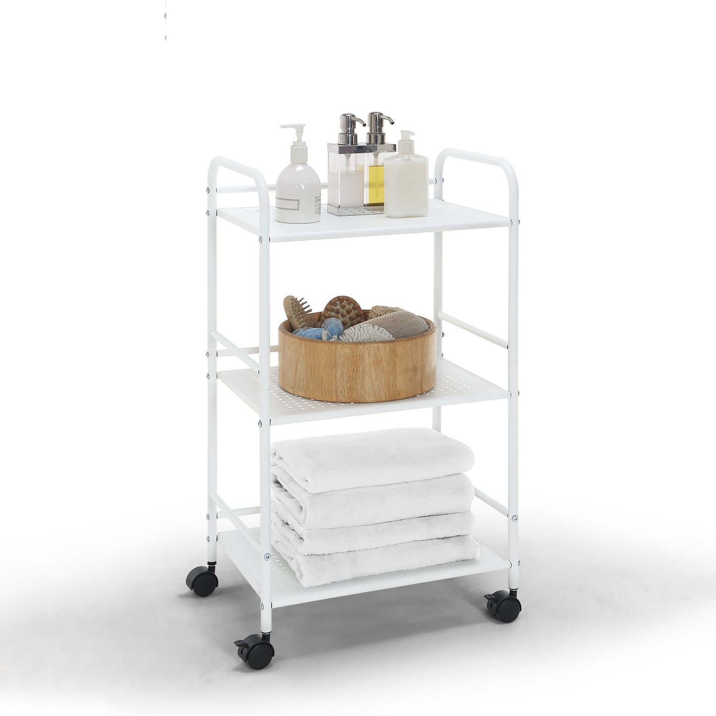 3-Tier Metal Rolling Utility Cart