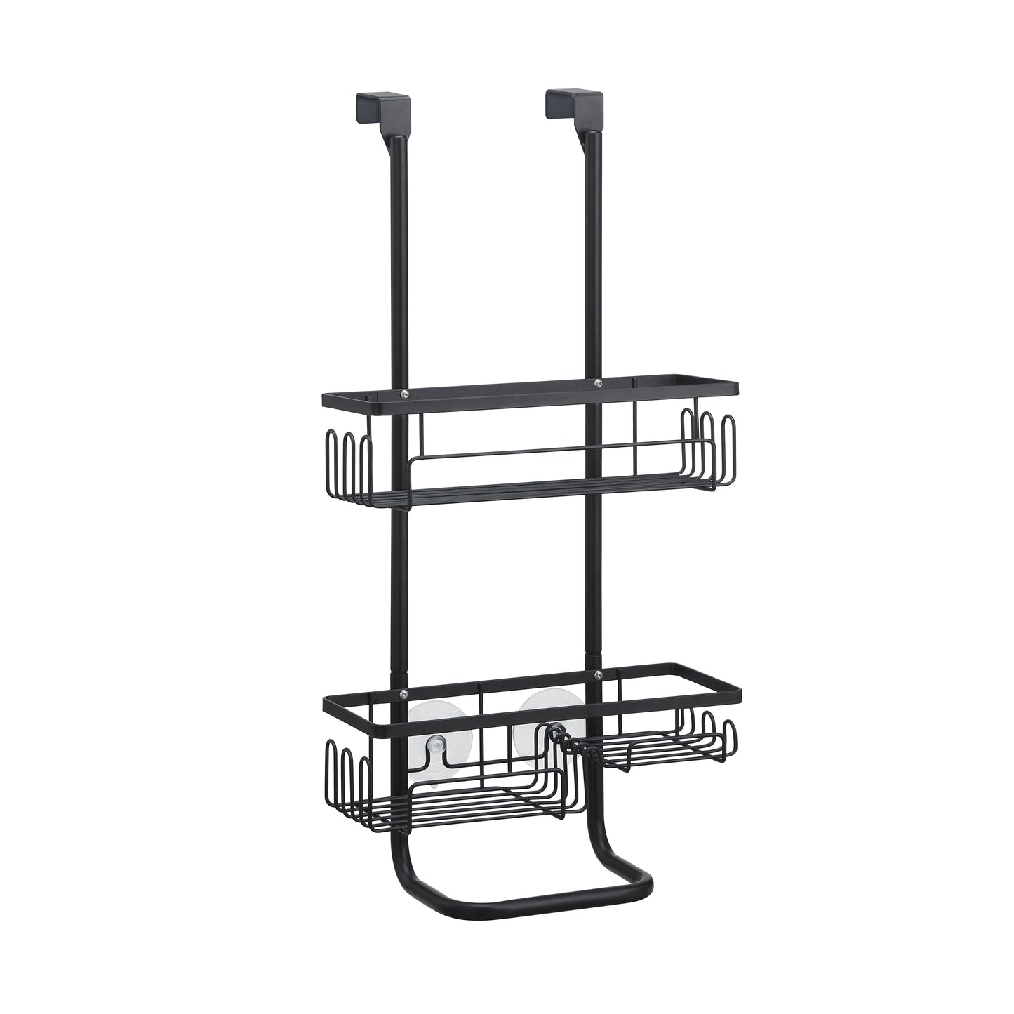 Classic Metal Bathroom Shower Caddy, Over Door Hanging Storage Organizer Basket(Standard)