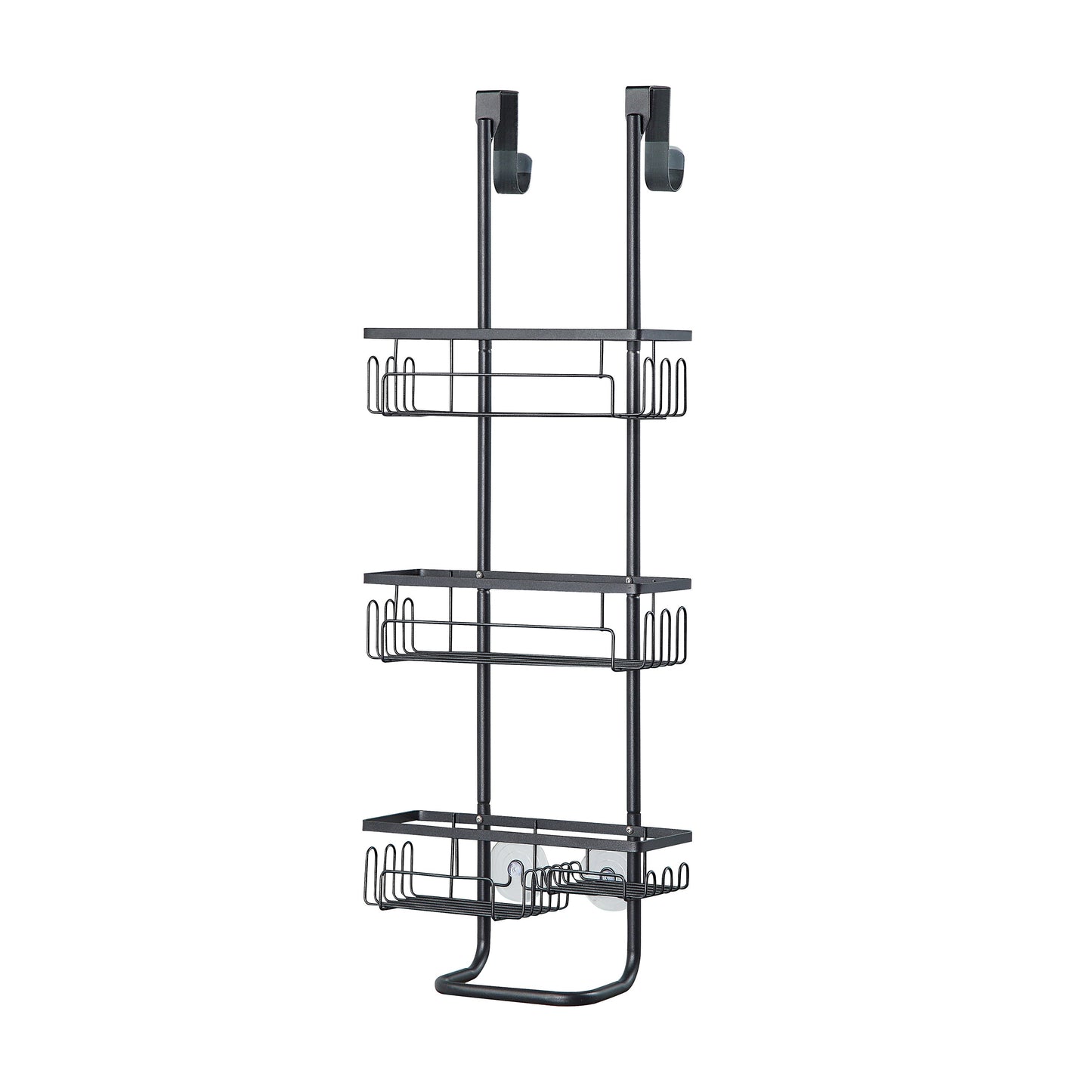 Classic Metal Bathroom Shower Caddy, Over Door Hanging Storage Organizer Basket