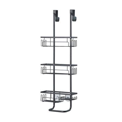 Classic Metal Bathroom Shower Caddy, Over Door Hanging Storage Organizer Basket