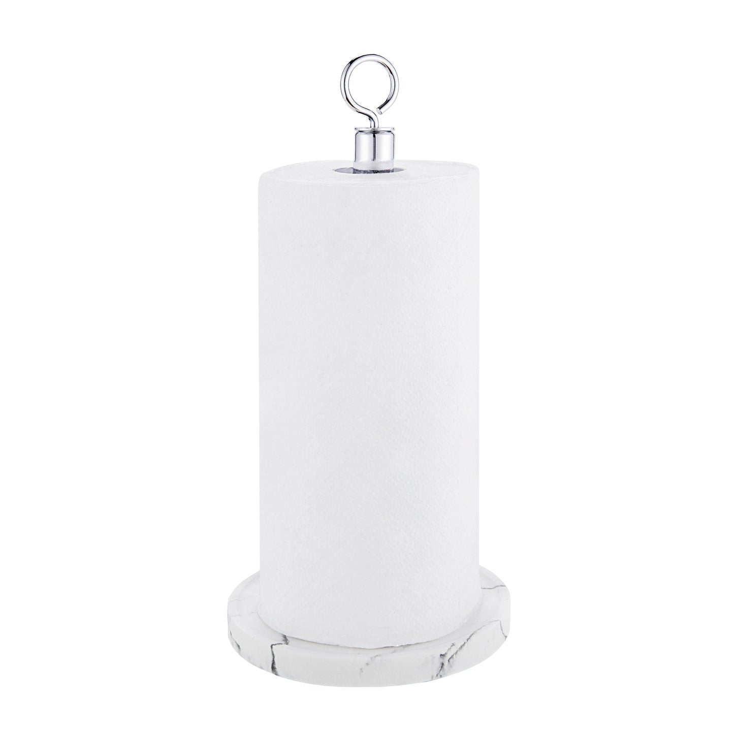 Heavy Weighted Faux Marble Paper Towel Holder Stand