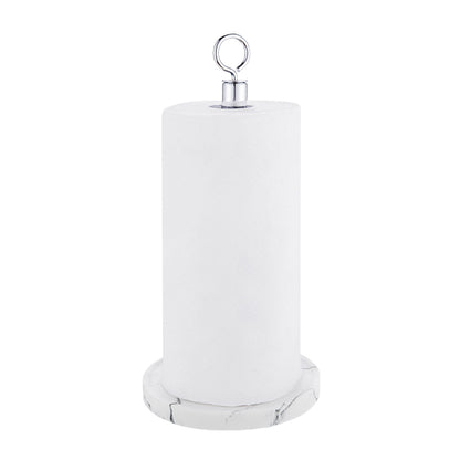 Heavy Weighted Faux Marble Paper Towel Holder Stand
