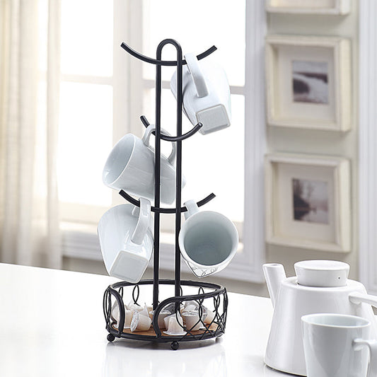 Heavy Wire Gauge 6 Mug Tree Holder