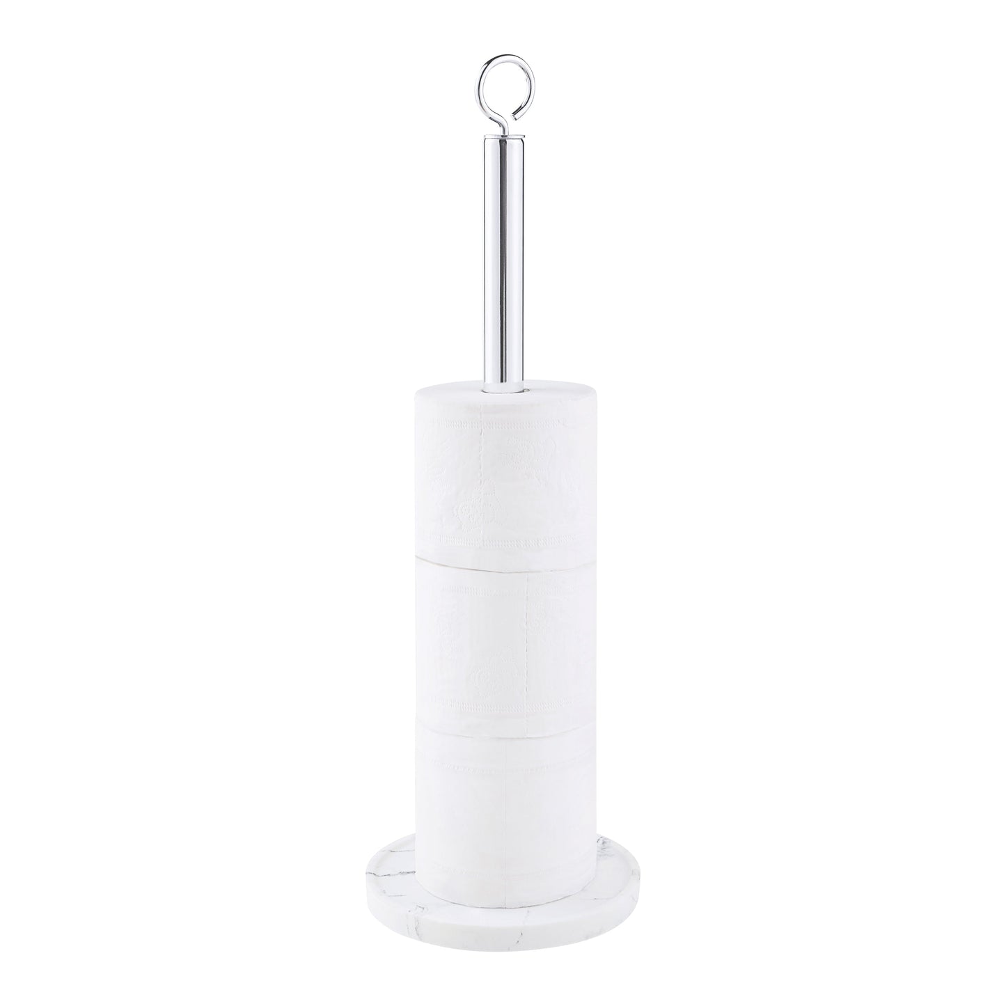 Faux Marble Spare Toilet Paper Roll Holder Stand