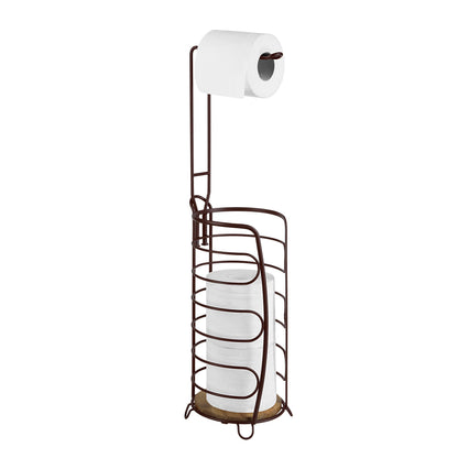 Simple Toilet Paper Holder With Wood Panel