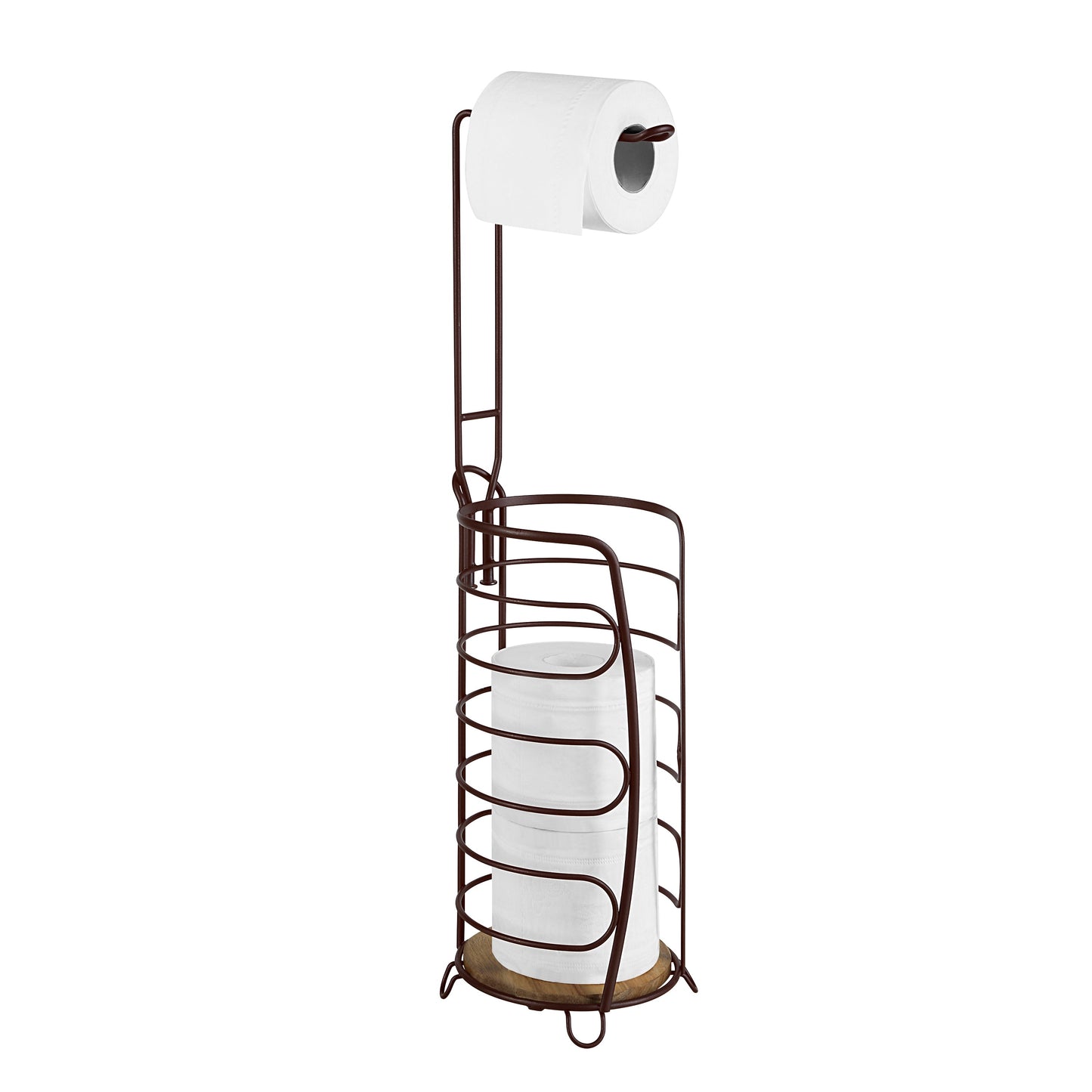 Simple Toilet Paper Holder With Wood Panel