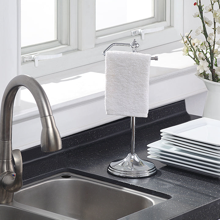 Heavy Weight Decorative Metal Fingertip Towel Holder Stand