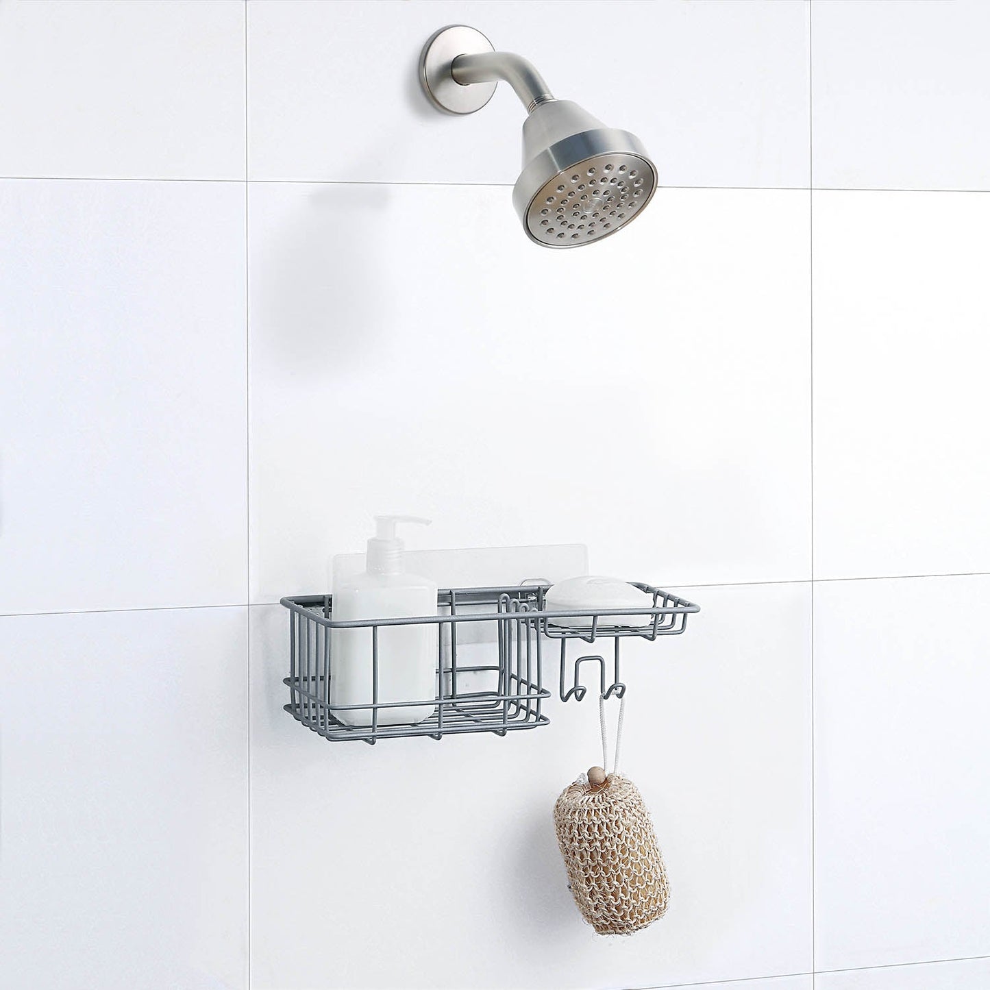 Adhesive OPP Shower Basket Shelf