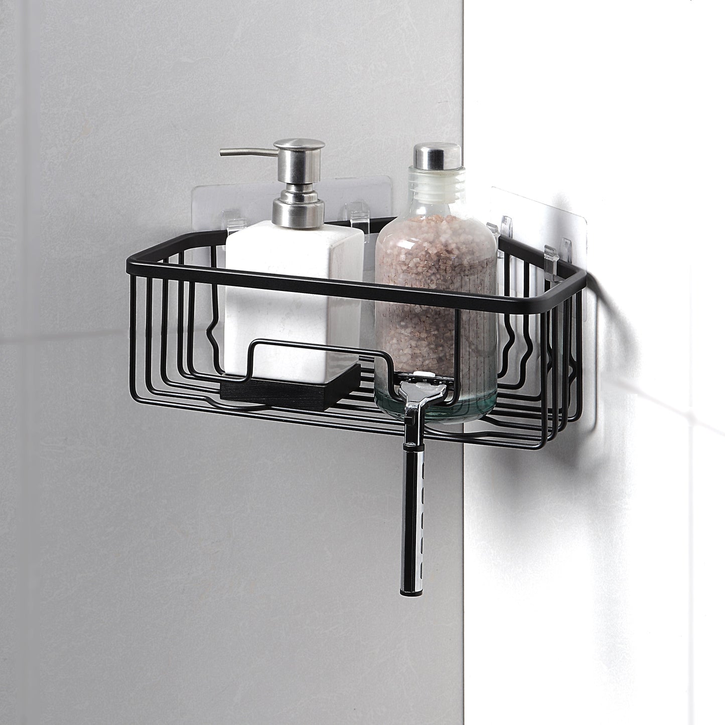RustProof Aluminum Wall Mount Corner Shower Caddy