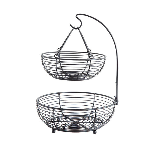 Multifunction 2-tier Basket with Banana Hook