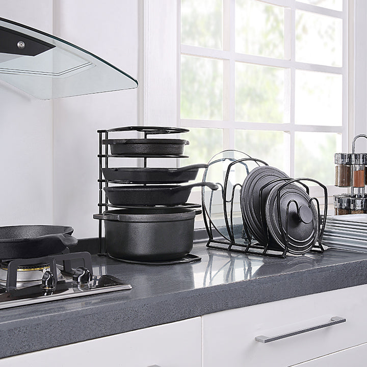 Heavy Duty Pan Organizer Space Saving Kitchen Storage